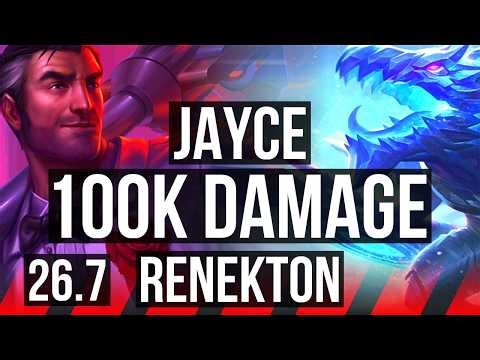 JAYCE vs RENEKTON (TOP) | 100K damage, 4k gold comeback | BR Challenger | 26.7