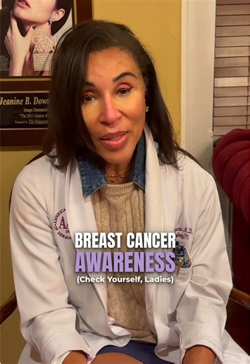 October is Breast Cancer Awareness Month. Ladies, and the men who love us, we need to help each other and do more. 1. Do a breast self-check once a month. Feel everywhere for lumps, bumps, and cysts, and if something feels off, get it checked out. 2. Get a mammogram at least once a year, starting as early as you need to. If you have a strong family history of breast cancer, you may need to be checked more often, so follow your doctor's recommendation. Things that contribute to breast cancer incl
