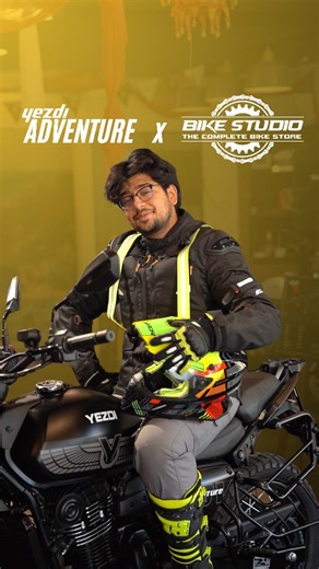 Bike Studio Mysore on Instagram: "@jawayezdi_mysore 's Yezdi Adventure and riding gear from @bikestudio_mysore is the perfect combination for anyone on the lookout for a motorcycle / motorcycling gear purchase! @jawayezdi_mysore @bikestudio_mysore ಇಂದು ಭೇಟಿ ನೀಡಿ! #BikeStudio #YezdiMotorcycles #Mysore #Helmet #RidingJacket"