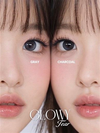 GLOWYTEAR 컬러렌즈: 그레이 & 차콜 비교