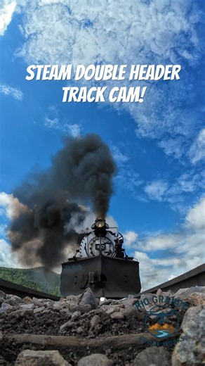 Cumbres & Toltec #487 & #489 Double Header TRACK CAM at Dalton, New Mexico