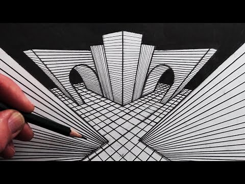How To Draw 3-Point Perspective: Fast Drawing