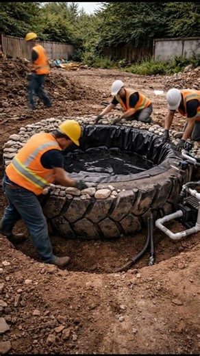 Would you ever use a giant tire for landscaping? 😳 #shorts