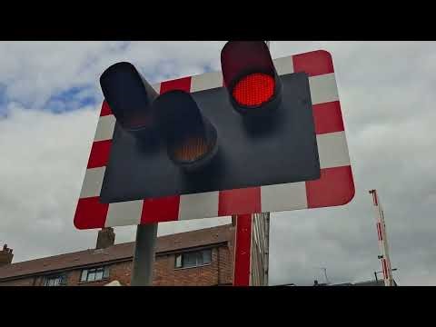 (Fire next to crossing)Hangman cosham Level crossing in Hampshire
