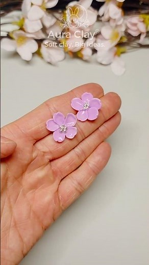 Making Air Dry Clay Earrings: Sakura Edition 🌸✨