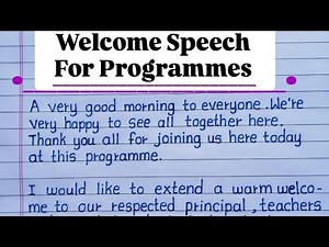 Welcome speech in English || Welcome speech || School College welcome speech || Welcome party Speech