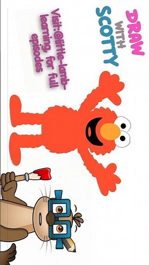 Elmo | Draw with Scotty Seal | Play and Fun Learning for Kids | How to Draw Elmo for Young Kids