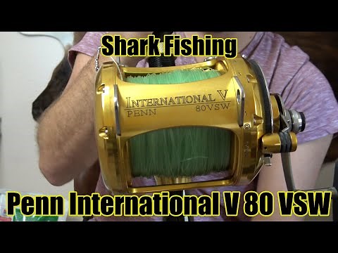 PENN INTERNATIONAL 80 VSW Shark fishing Reel & rod Tutorial and specs