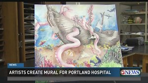 Artists create mural for Portland hospital