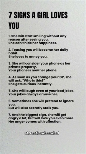 7 Signs a Girl Loves You | How She Acts When She's Truly In Love