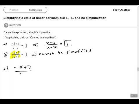 Simplifying a ratio of linear polynomials, 1, -1, no simplification