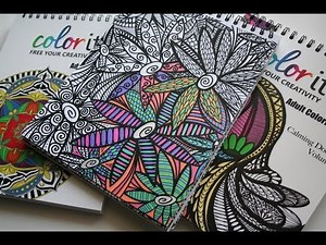 Color It Adult Coloring Book Review using Copics, Watercolor, and More (Giveaway Closed)