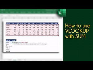 How to use VLOOKUP with SUM