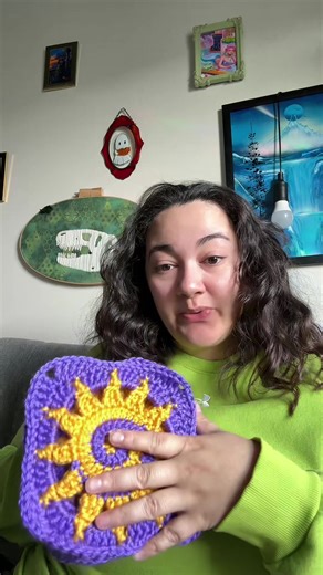 It’s looking adorable 🥰 #crochetersoftiktok #crochettangledcardigan #crochettangledsun