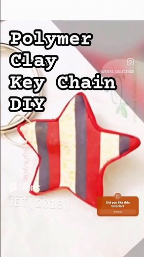 Polymer Clay Keychain Making | Tricolor Star - Stripes / Handmade