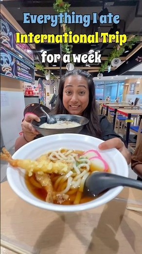 Everything I ate International Trip #foodreview #travelfood #foodshorts