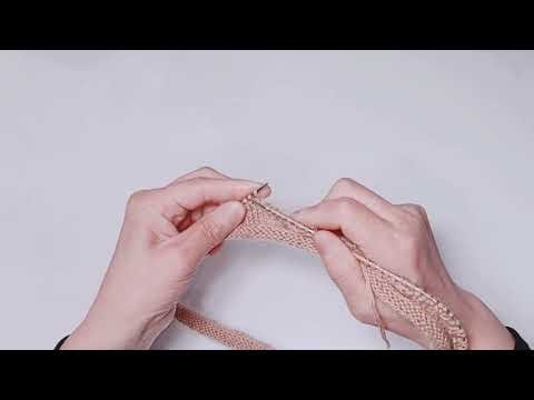 Diamond drawstring slouch hat knitting tutorial - Part 1