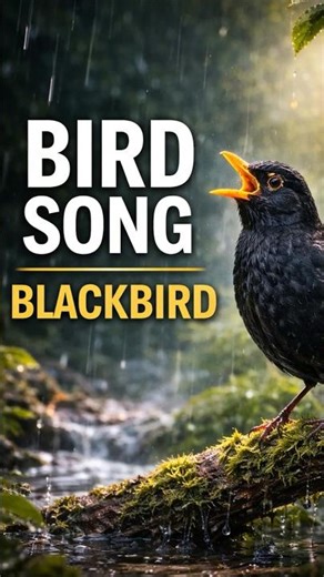 Blackbird Singing in the Rain 🌧 Beautiful Birdsong | Relaxing Nature Sounds