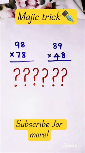 Part 2 🤯✨ Magic Trick — Forget long multiplication! #easylearning #learningmagic #mathstricks