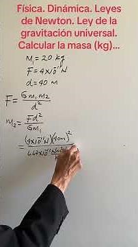 Physics. Mechanics. Dynamics. Newton's Laws. Law of Universal Gravitation. Calculate the mass of a