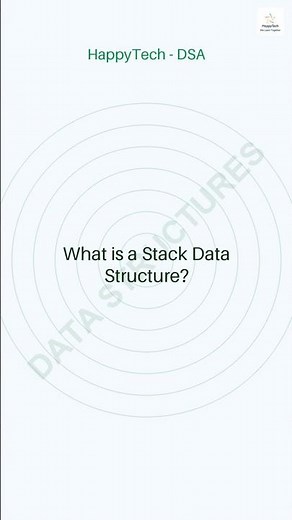 Stack Data Structure Explained in 30 Seconds | HappyTech #computer #computerscience #datastructures