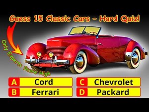 Guess These 15 Classic Cars – How Many Can You Get Right?