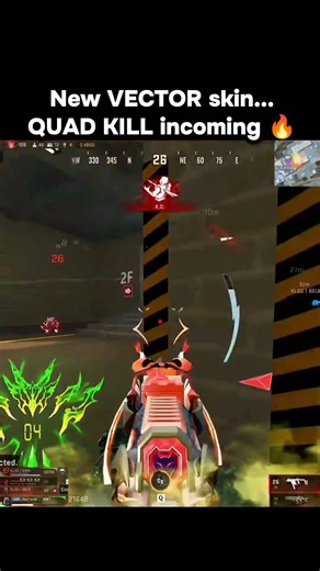 New Vector skin QUAD KILL incoming 🔥#BloodStrike #VectorSMG #QuadKill #ClutchPlay #FPSClips #mrfield
