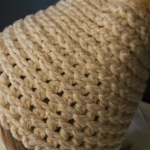 Chunky Cream Crochet Beanie for Winter Style