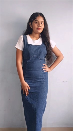 Long Denim Dress Try-On 💙 | Perfect Casual Look #affordablefashion #denimstyle #shortsfeed