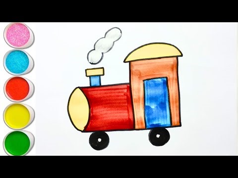 How to Draw a Train Engine – Fun Drawing for Children | Art for Kids