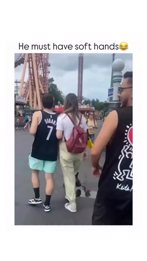 FULLY FUN | This video captures a playful moment in what appears to be an amusement park or outdoor recreation area.The scene opens with three... | Instagram