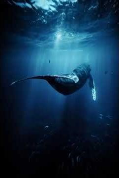 Blue Whale Swimming in Deep Ocean Waters | Stunning 4K Underwater Video