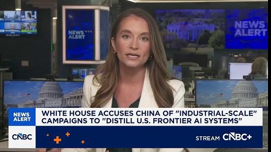 White House accuses China of 'industrial-scale' campaigns to 'distill U.S. frontier AI systems'