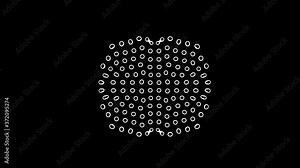 Reaction diffusion organic growing pattern. Cell division. Turing system science background. Stock Video