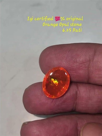 Certified Orange Opal Stone. #orangeopalstone