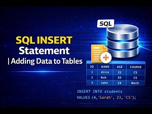SQL INSERT Statement | Adding Data to Tables