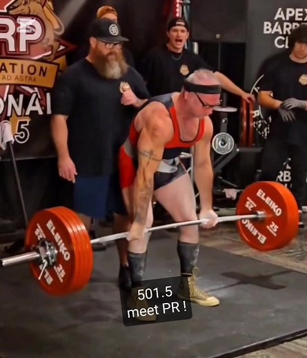 64 year old geezer pulls a meet PR of 501.5 lbs ! After coming in strong with Squats but making mistakes and messing those up ...then all of a sudden weirdly losing steam on Bench press ... I was feeling pretty demoralized. This Meet PR made it all worth it 🙂 | Allen Roy