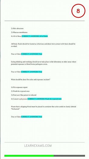 Osha Bloodborne Pathogen Quiz With Complete Answer