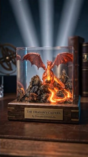 Handmade Volcano Dragon Lamp from Epoxy Resin 🔥
