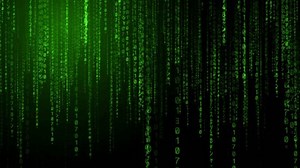 Matrix Rain Code Background. Computer Binary Matrix Digital Rain. Seamless Loop