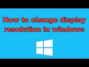 How to change display resolution in windows