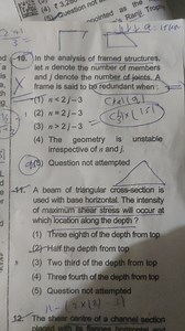 A beam of triangular cross-section is used with base horizontal... | Filo