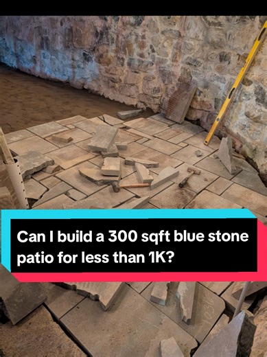 We built a 300 sqft blue stone patio for about $800 including the fuel to pick up the stone and base material. Another marketplace find of the century on these blue stone seconds. I had to cut off the bore holes to get straight edges but it was worth it. I was originally quoted $2400 just for the blue stone and it was only 1.5