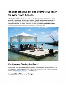 Floating Boat Dock - SlideServe