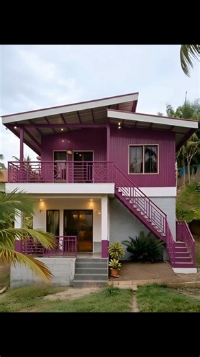 2 Storey Metal Cladding House design concept. 🏡✨️🤍💜 | Simpleng Buhay at Inspirasyon