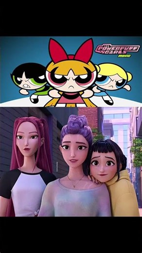 The Huntrix Girls Loves The Powerpuff Girls Movie #kpopdemonhunters #powerpuffgirls