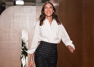 Alexa Chung Stuns In Monochrome At Debut London Fashion Week Show