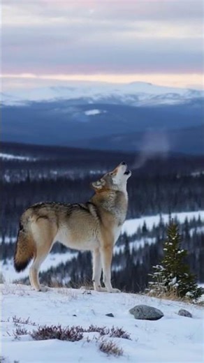 Witness the untamed spirit of Alaskan wolves navigating their frozen world ❄️