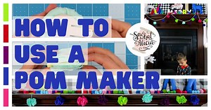 This pom pom garland is so fun to make! You can get the full instructions and details on the pom pom maker over on the blog! https://www.sewwhatalicia.com/how-to-use-a-pom-pom-maker/ | Sew What Alicia