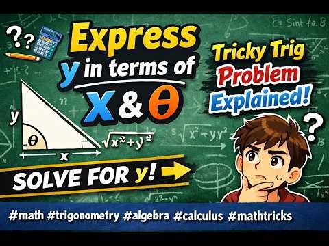 Express y in terms of x & θ | Tricky Trig Problem Explained!